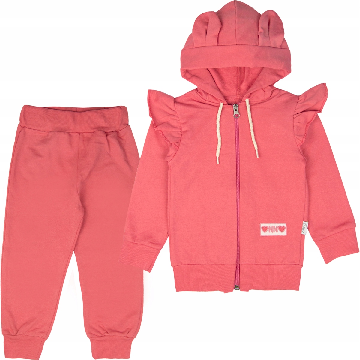 

Komplet dres z falbankami 98 dla dziewczynki Uszy