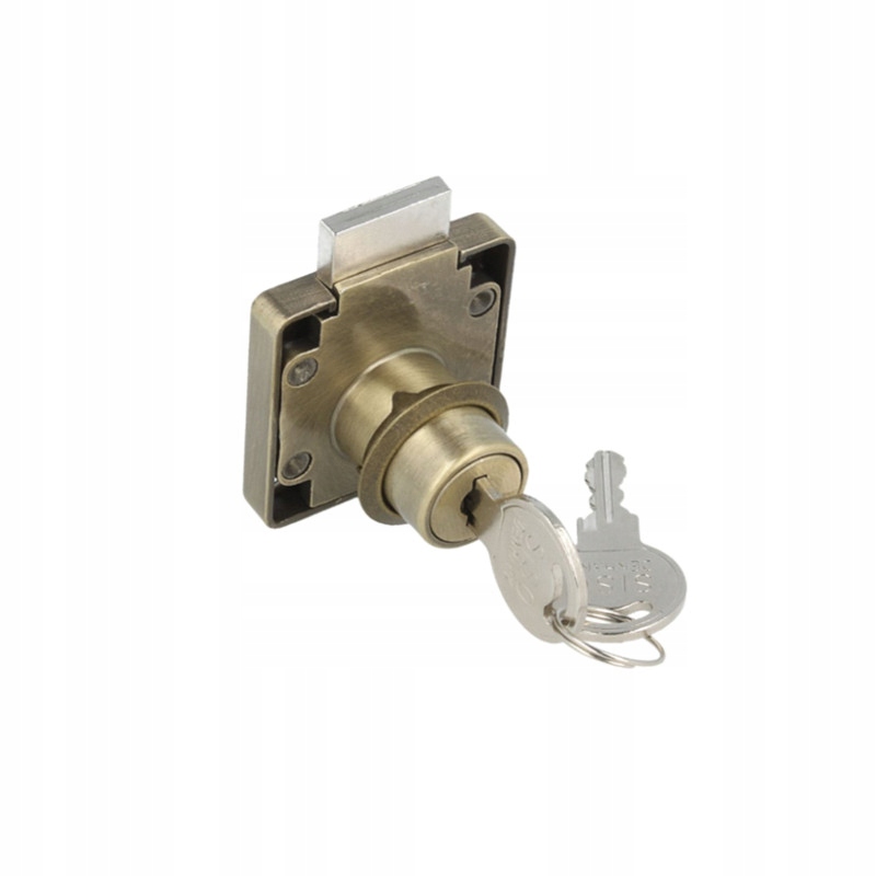 

Zamek meblowy Stare Złoto fi19x22mm do szafek