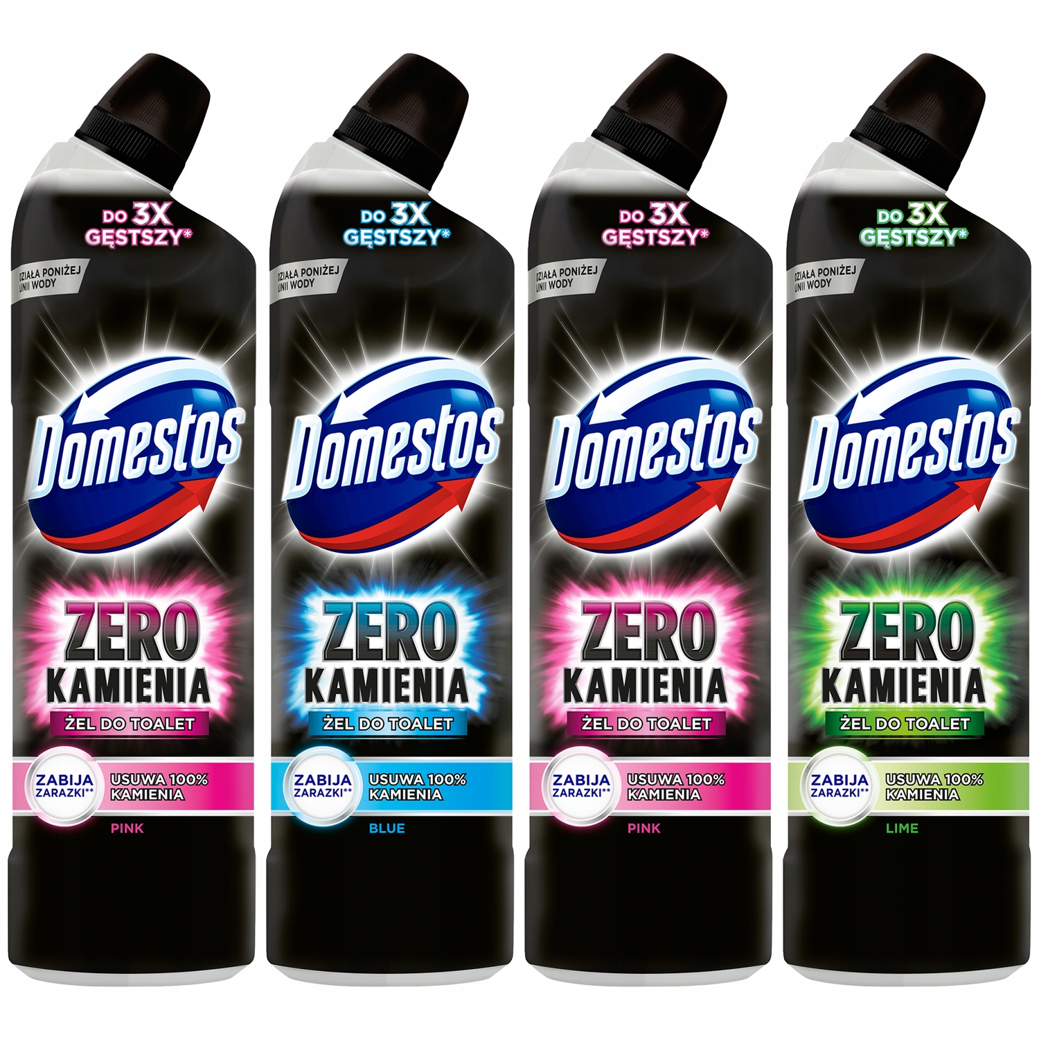 

Domestos Zero Kamienia Żel Wc zestaw 4x750ml