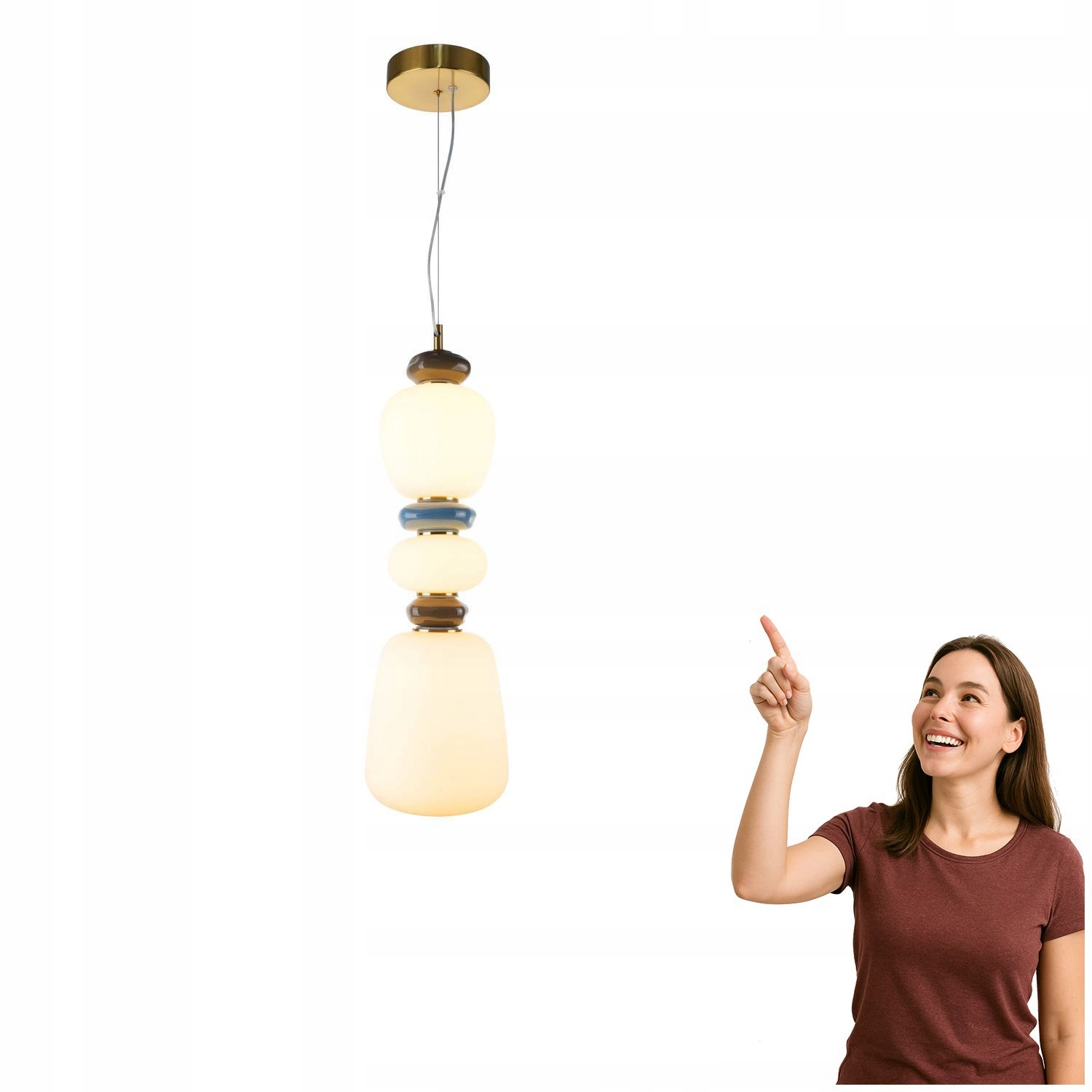 Závěsná Led lampa 19W Evans PND-94981V-3A-GD Italux