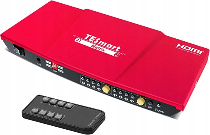 Prepínač Kvm 4x2 Hdmi 3D Full Hd 1080P 4K 30Hz s diaľkovým ovládaním