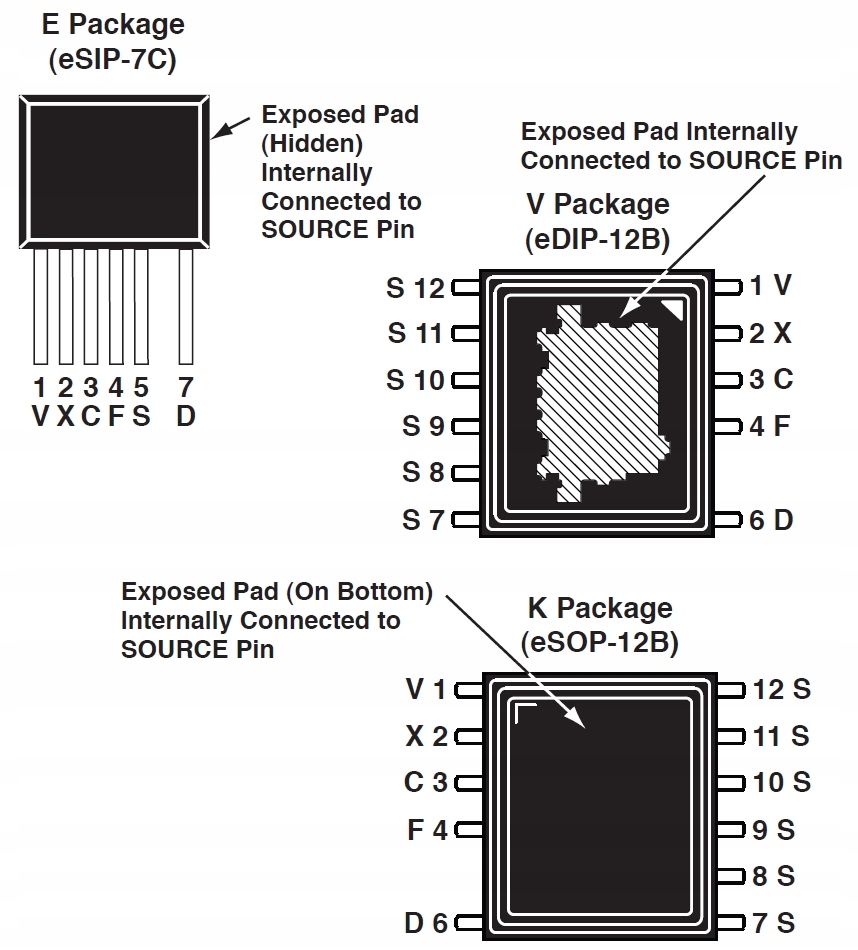 TOP264VG eDIP-12B 11PIN UKŁAD SCALONY ORYGINAŁ Symbol TOP264VG DIP-11