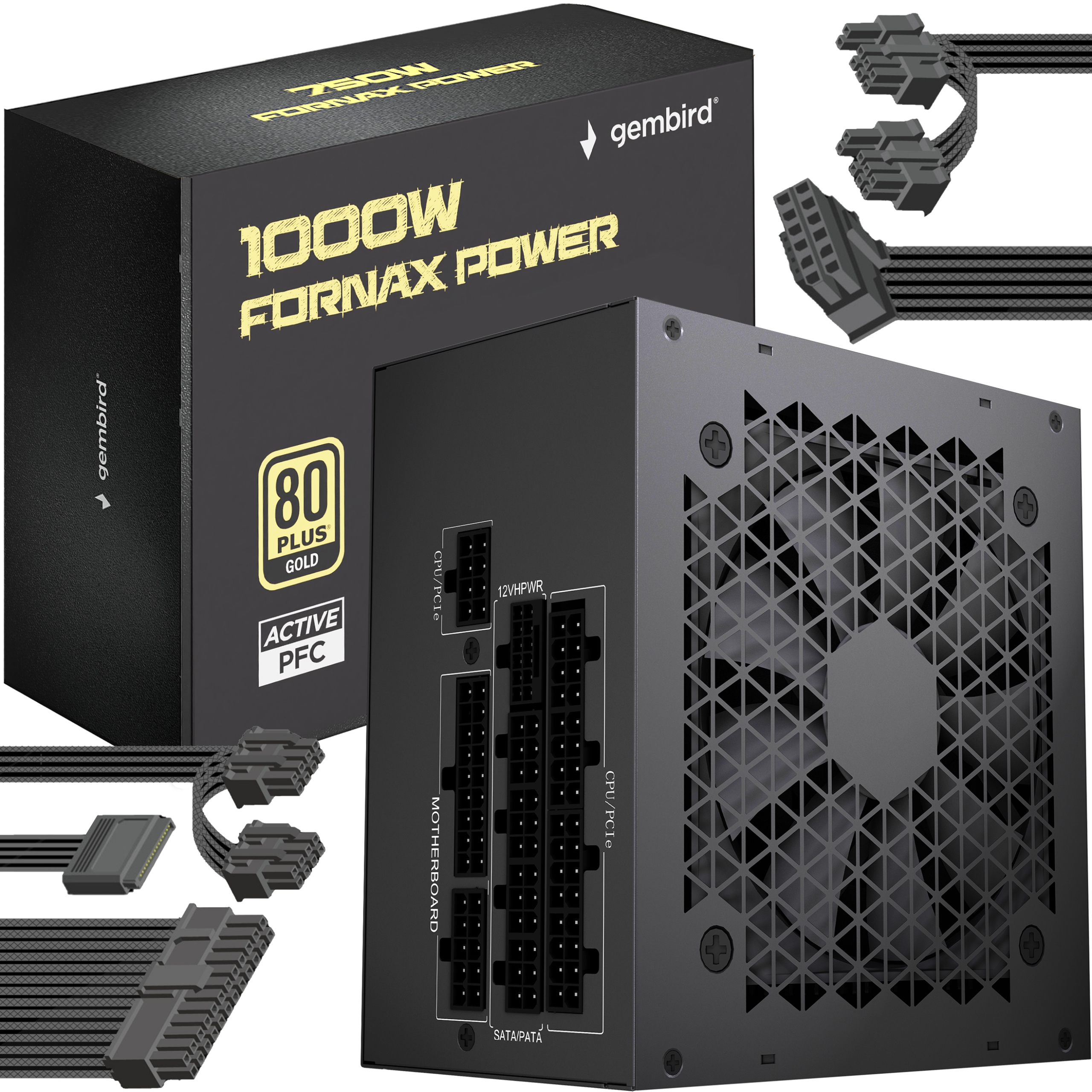 Napájecí zdroj pro počítač 1000W modulární 80 Plus Gold Atx 3.1 12VHPWR Rtx 50xx