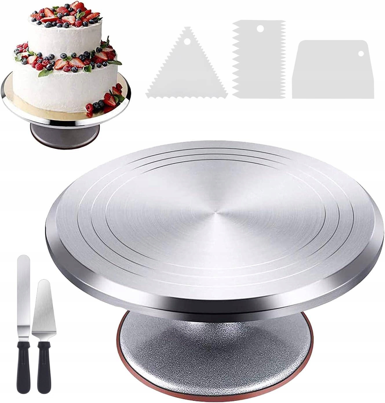 Profesionální Podnos Na Dortové Těsto 30CM S 3 škrabkami