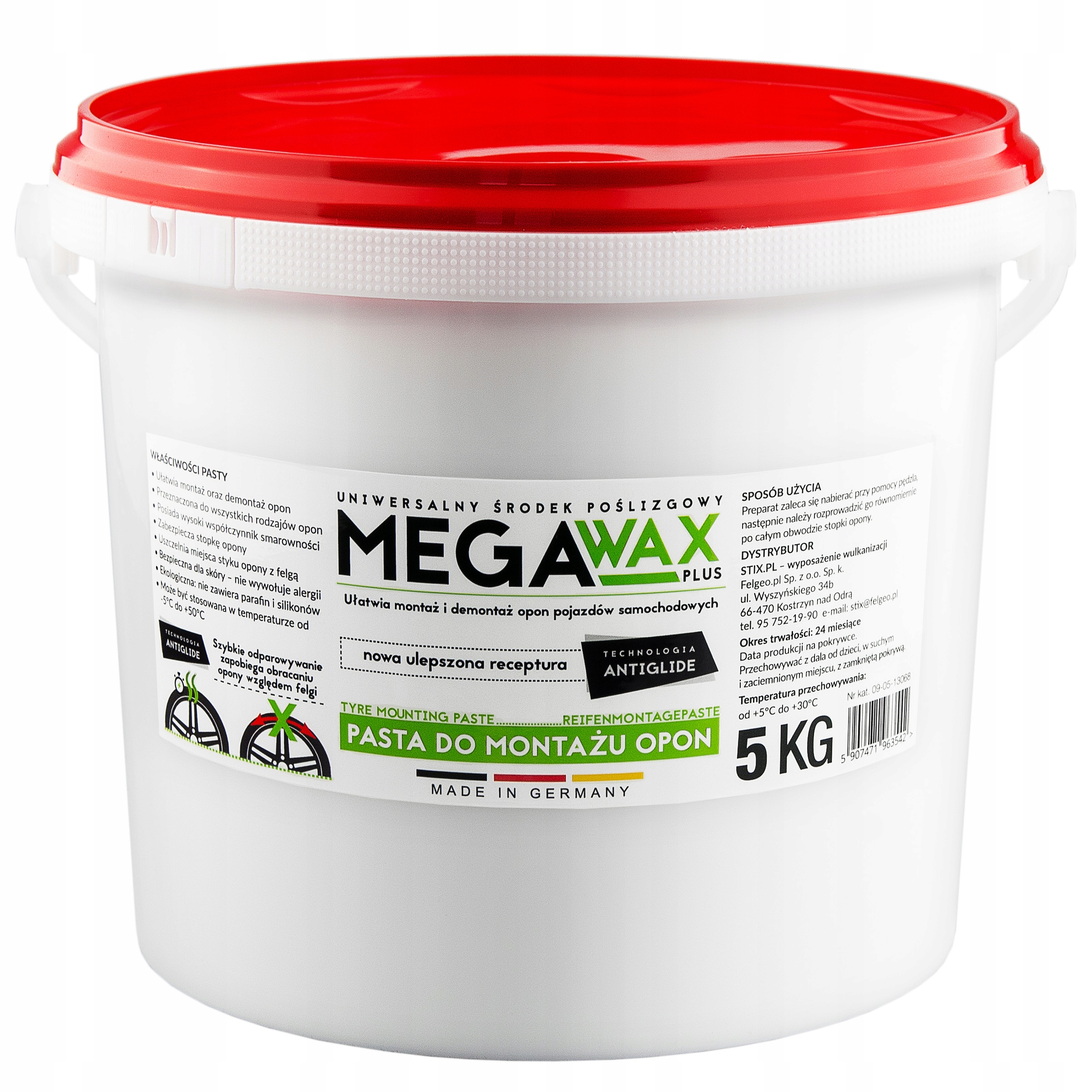 

Pasta Maść Montażowa do Opon Wax 5kg Germany
