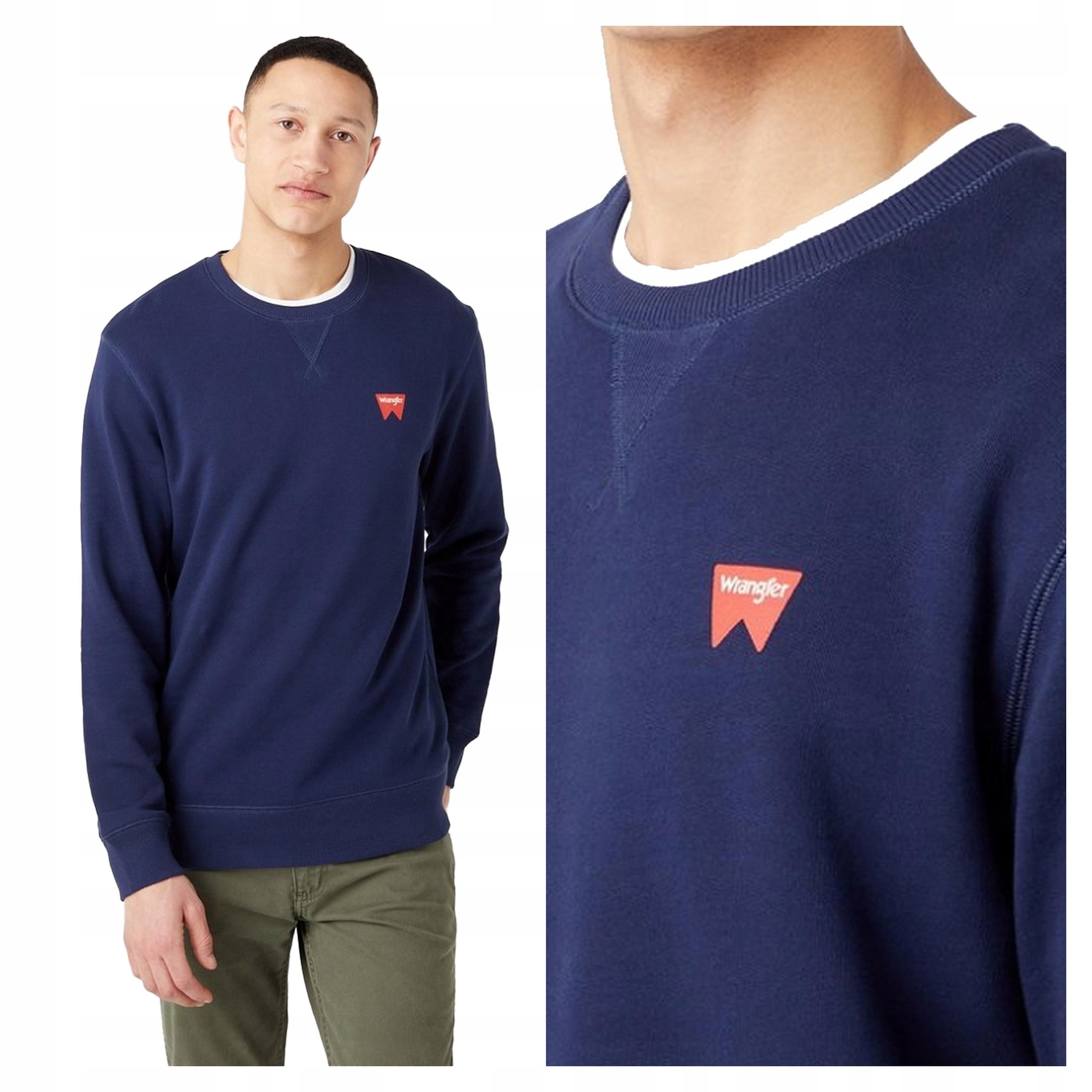 Pánská mikina nerozepínací Wrangler Sign Off Crew XL
