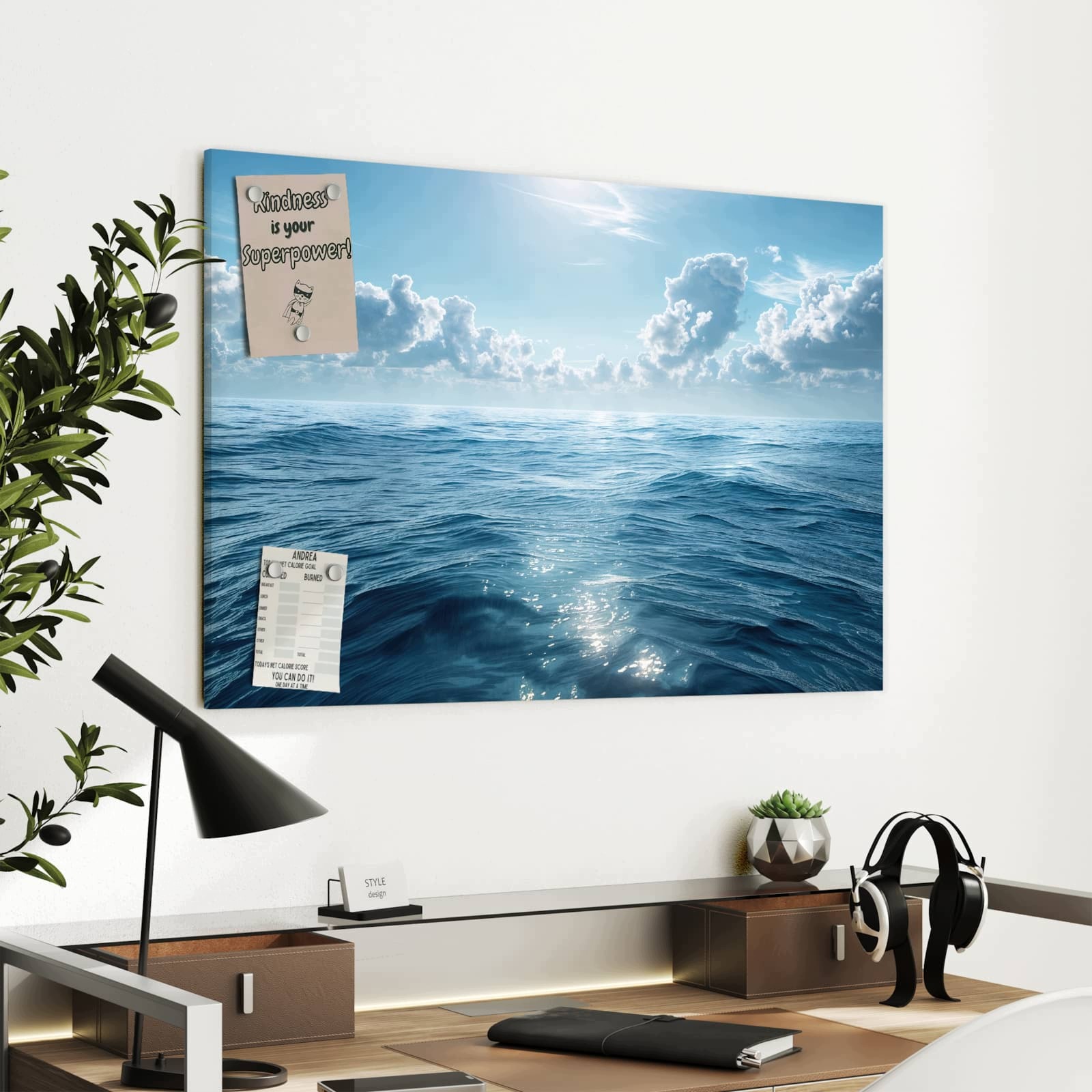 Magnetická tabule Výhled na Moře 90 × 60 cm
