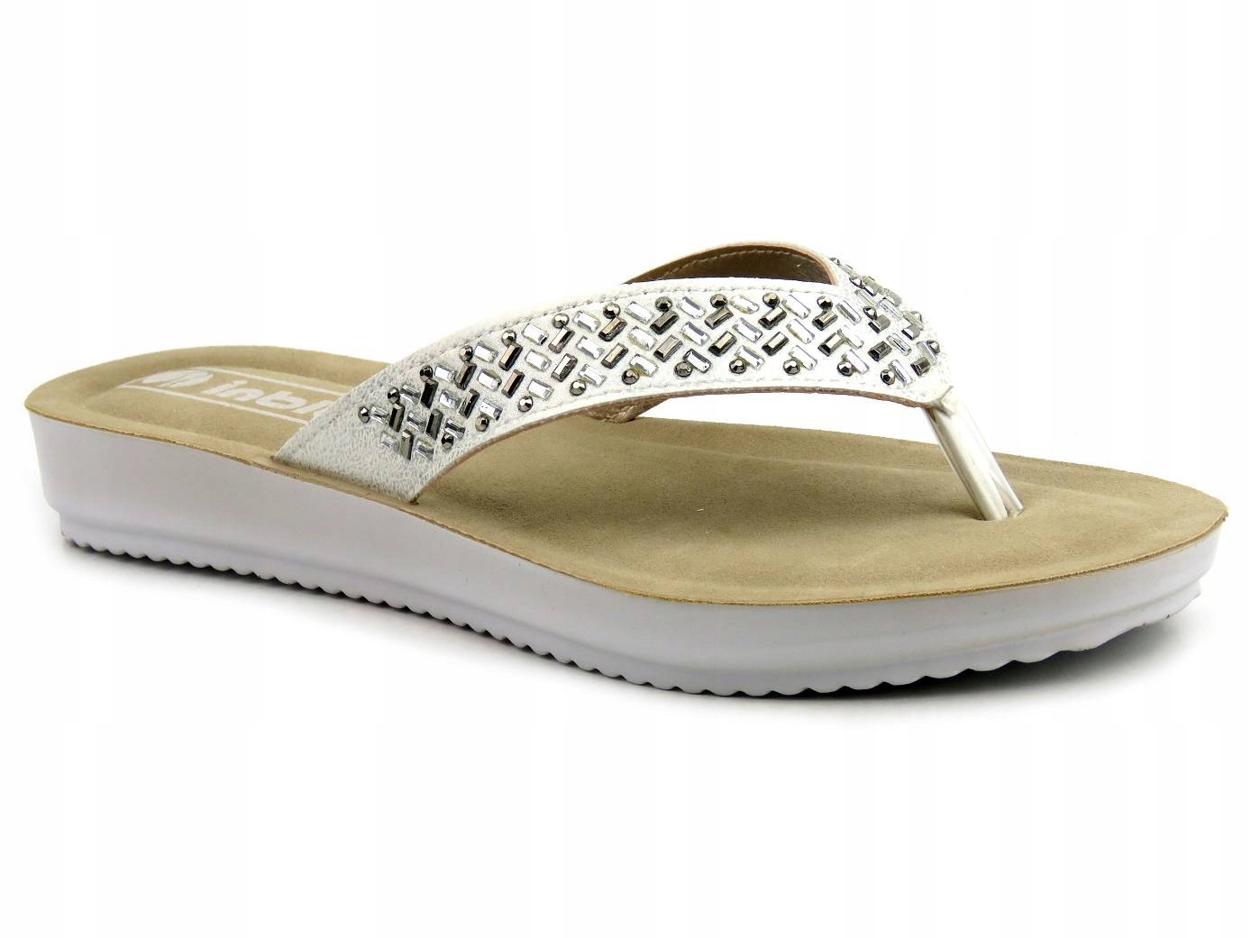 

Japonki Klapki Damskie Inblu BM-55 Białe Wygodne