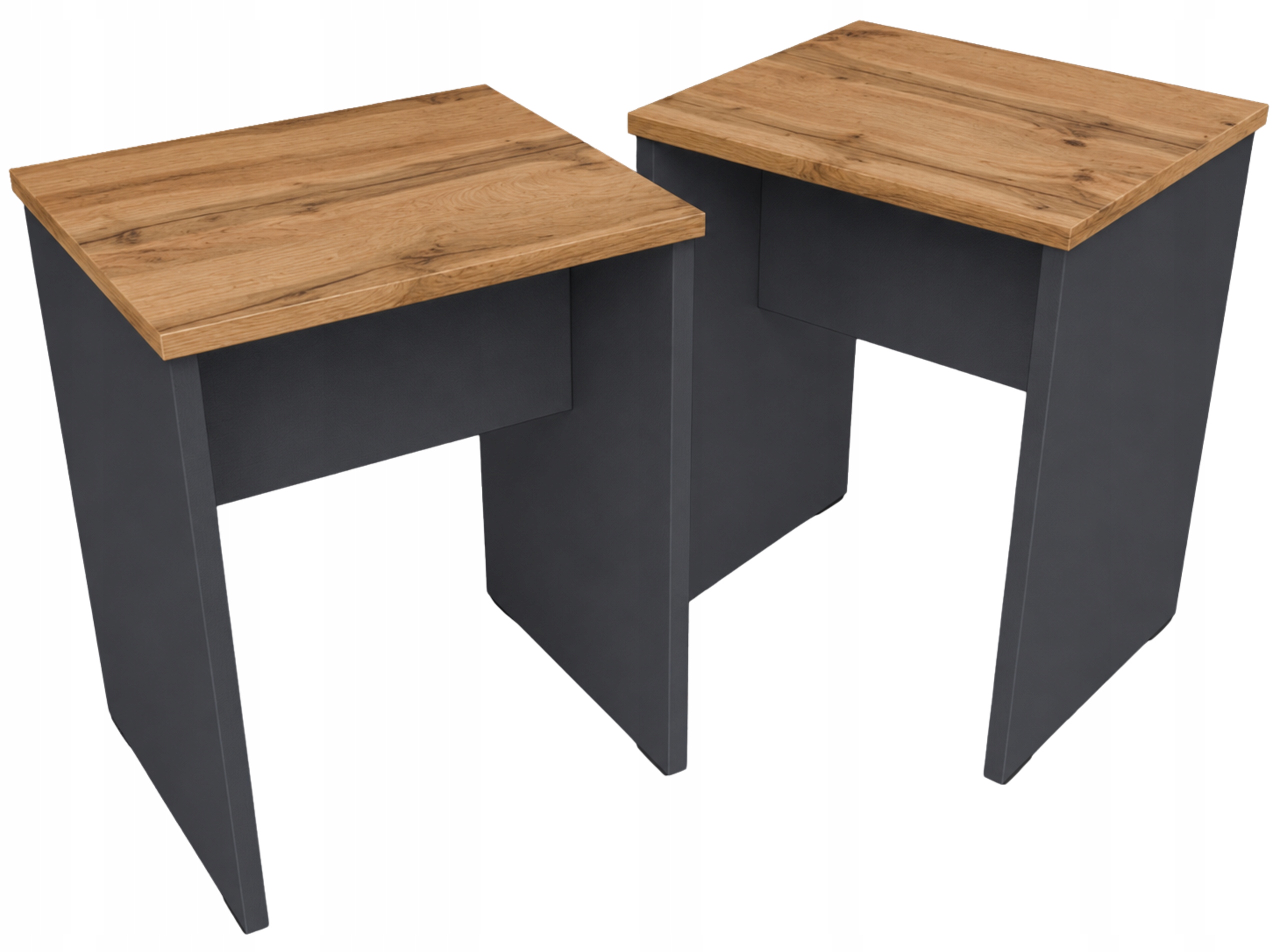 Taboret CR3-STERN grafit-wotan zestaw 2szt. komplet siedzisko stołek hoker