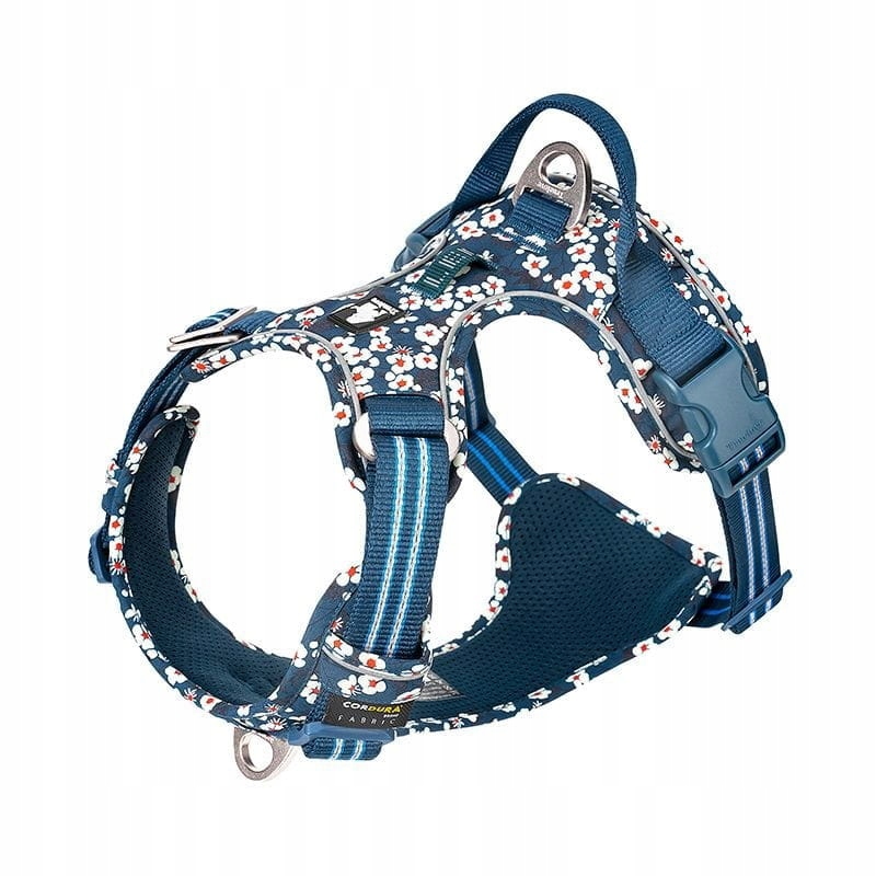 Levně Postroj pro psa TrueLove Blossom Premium modro-bílý velikost: M