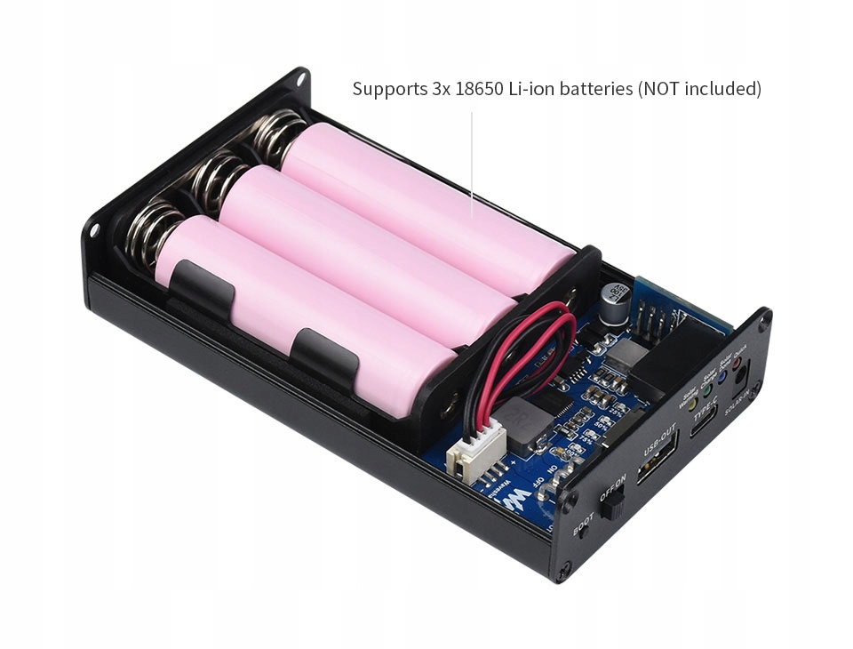 Kontroler paneli słonecznych na 3 aku 18650 Producent WaveShare