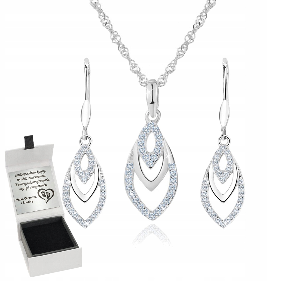 Sada Stříbrných Šperků Pro Dívku Gravírování S Láskou