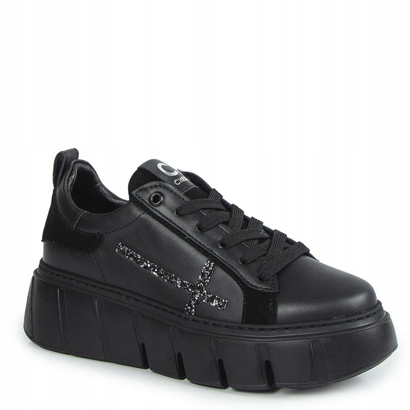 CheBello 4575 Černé Kožené Tenisky 37