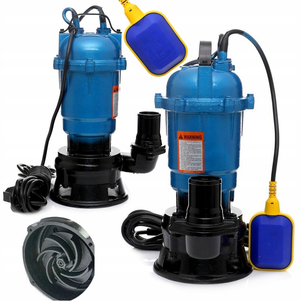 Ponorná pumpa na vodu, žumpa s drvičom 21000 l/h s plovákom