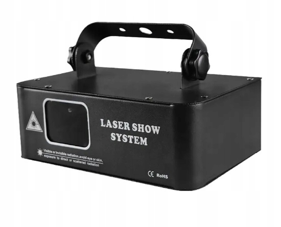 Laser dyskotekowy, sceniczny, projektor, Laser System Show Rgb 500mW DMX