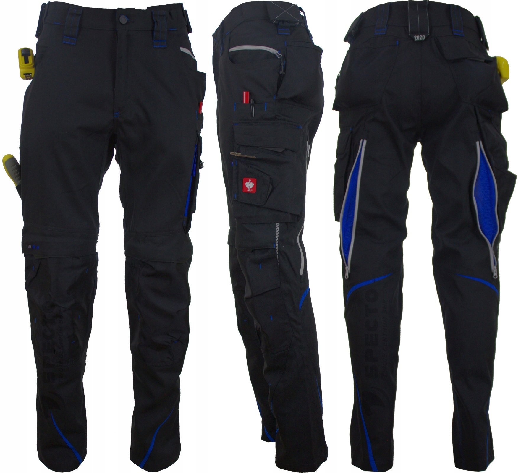Premium pánské pracovní kalhoty Strauss ESMOTION2020 65531 Vysoká Kvalita 56