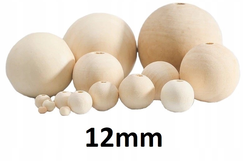 Korale kulki drewniane Diy rękodzieło 12mm 50szt