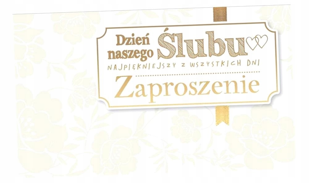ZAPROSZENIE PMZ-023 ŚLUB (5 SZT.)