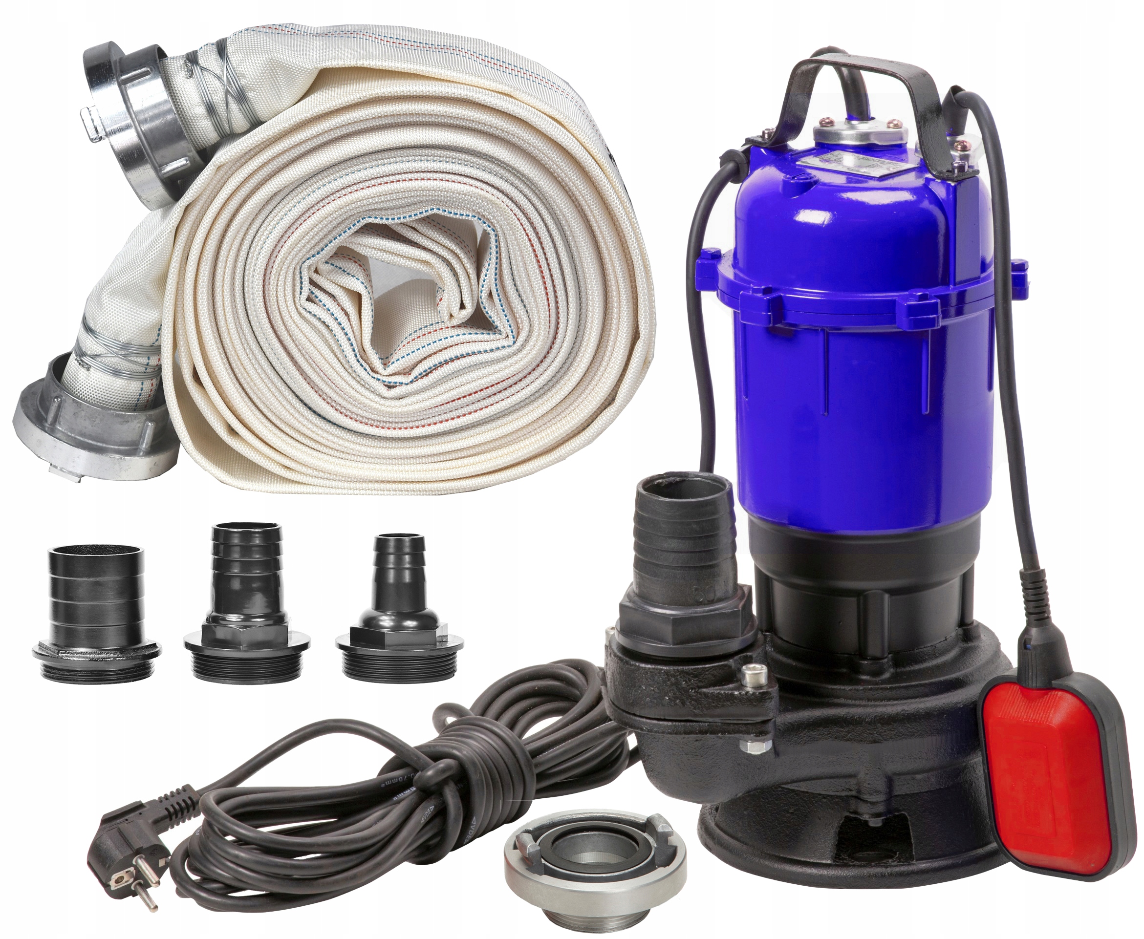 Pompa Zanurzeniowa Do Wody Brudnej Szamba Rozdrabniacz Mocna Zestaw Wąż 20M