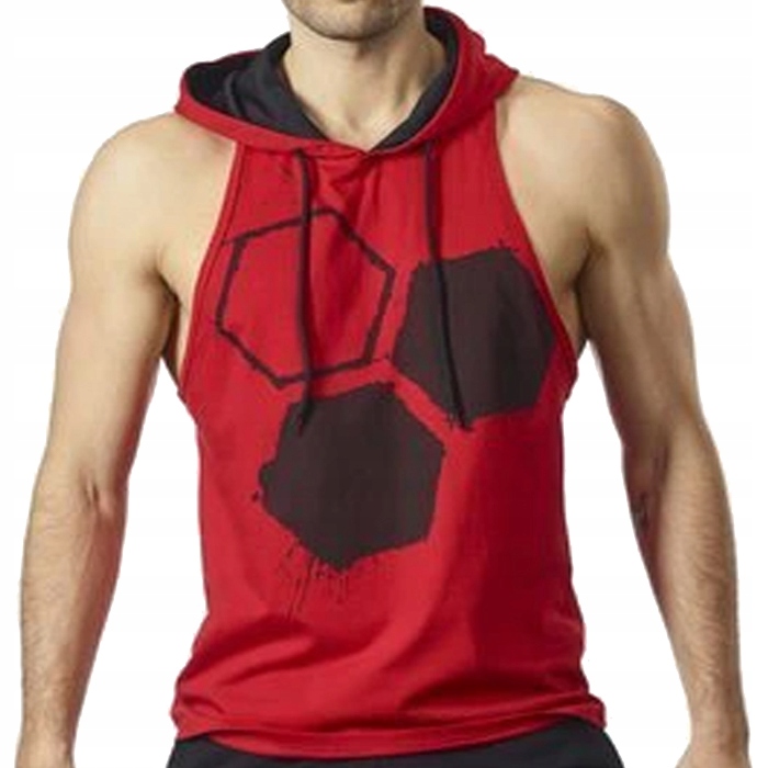 Olimp Koszulka Men`s Stringer Tank Top Hoodie Red XXL