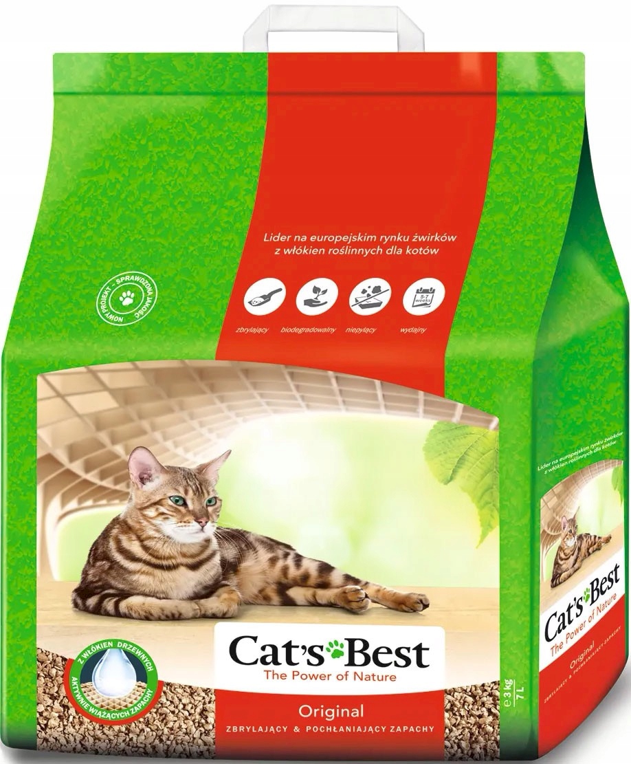 JRS CAT'S BEST Eco Original żwirek drewniany 7L