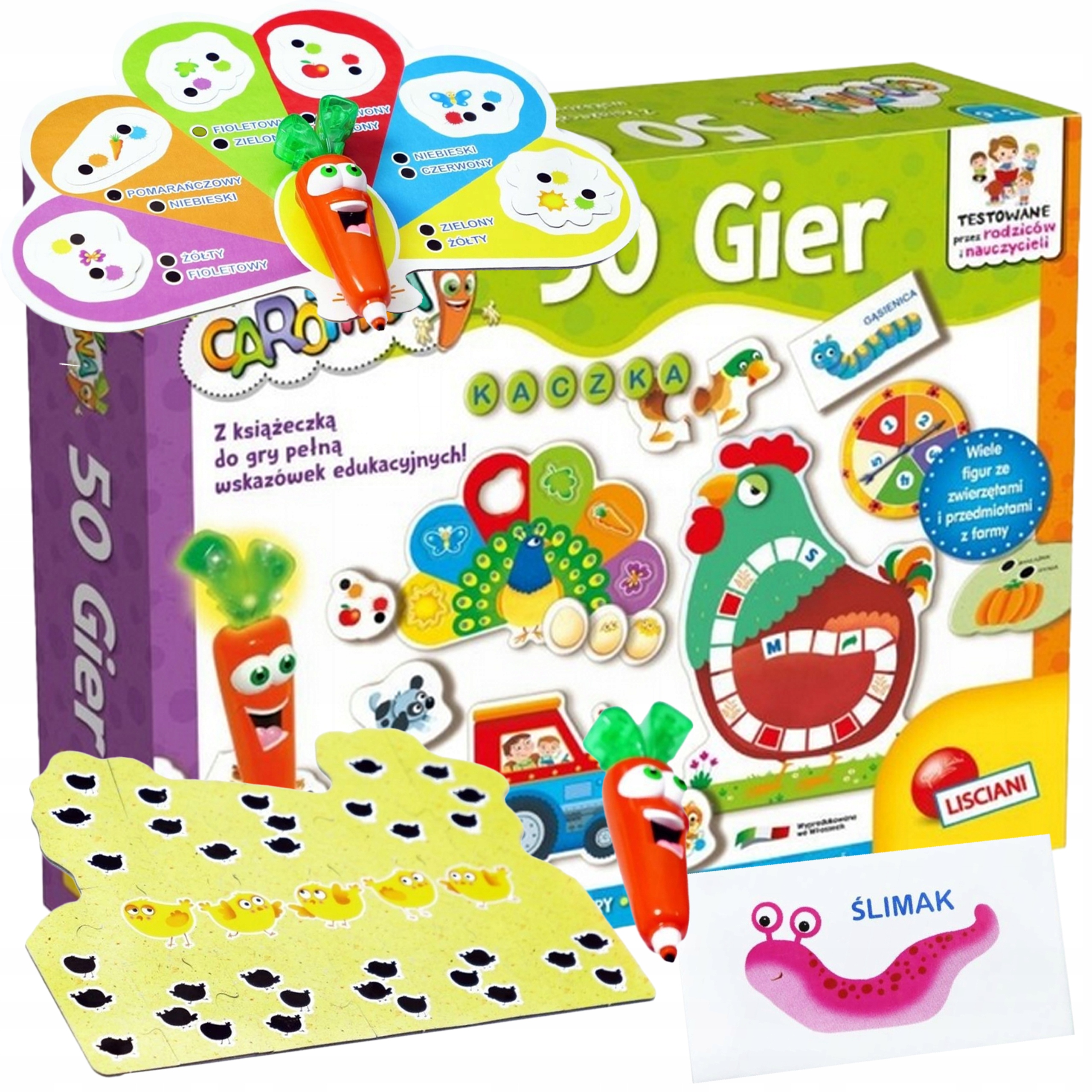 50 Gier Edukacyjna Planszówka Zestaw Gier dla Maluchów Gry Naukowe Zabawki