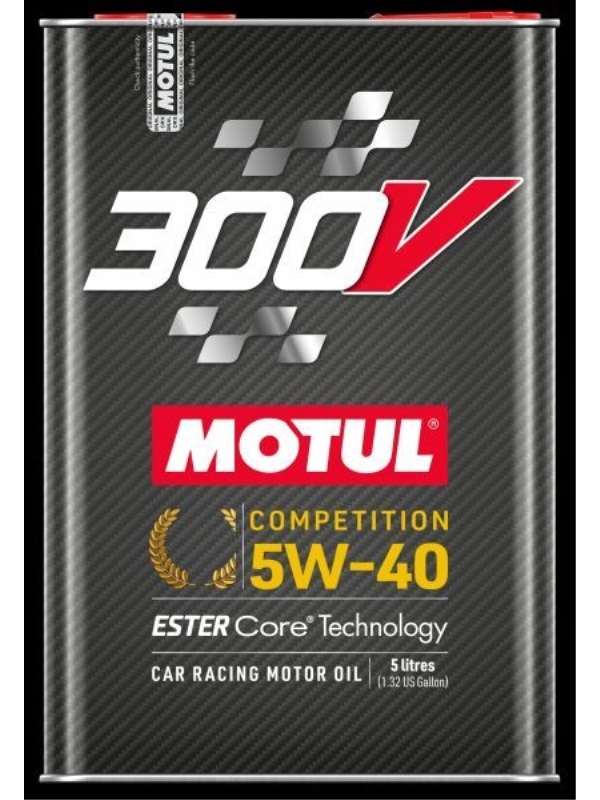 Motul Oil 5W40 5L 300V Súťažná Ester Technológia Jadra