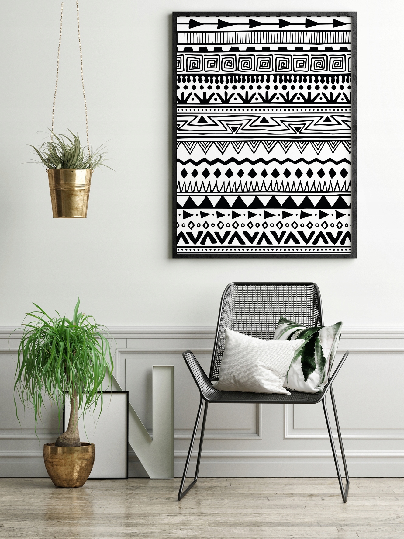 OBRAZ PLAKAT W RAMIE 43x33 cm Aztec P698 Wysokość produktu 43 cm