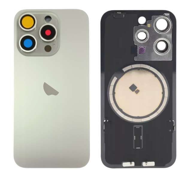 Klapka Plecki Tył iPhone 15 Pro Titanium z Ramką i Magnesami Magsafe