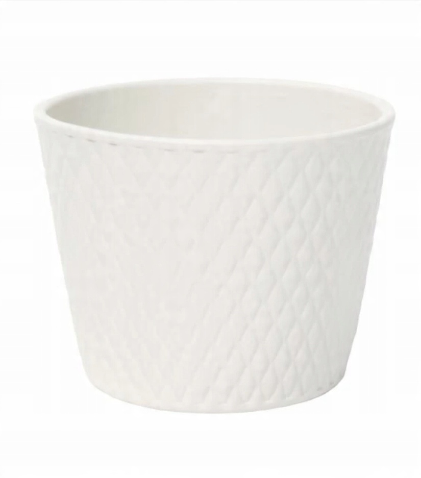 

Ceramiczna Osłonka Doniczka 15CM Biała