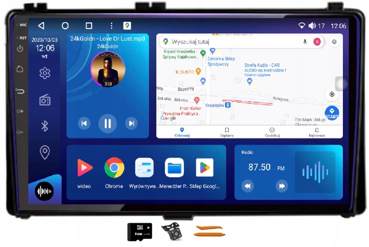 Rádio Android Navigácia Qled Carplay Gps Toyota Corolla Auris E16 16-19