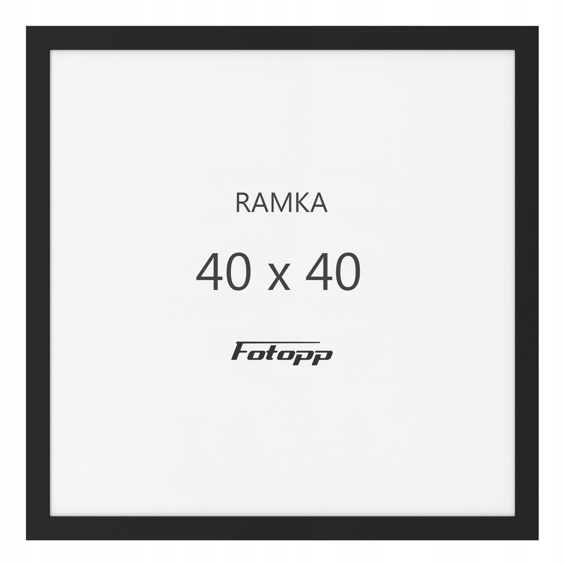 

Kwadratowa Ramka na zdjęcia Czarna 40x40 kwadrat