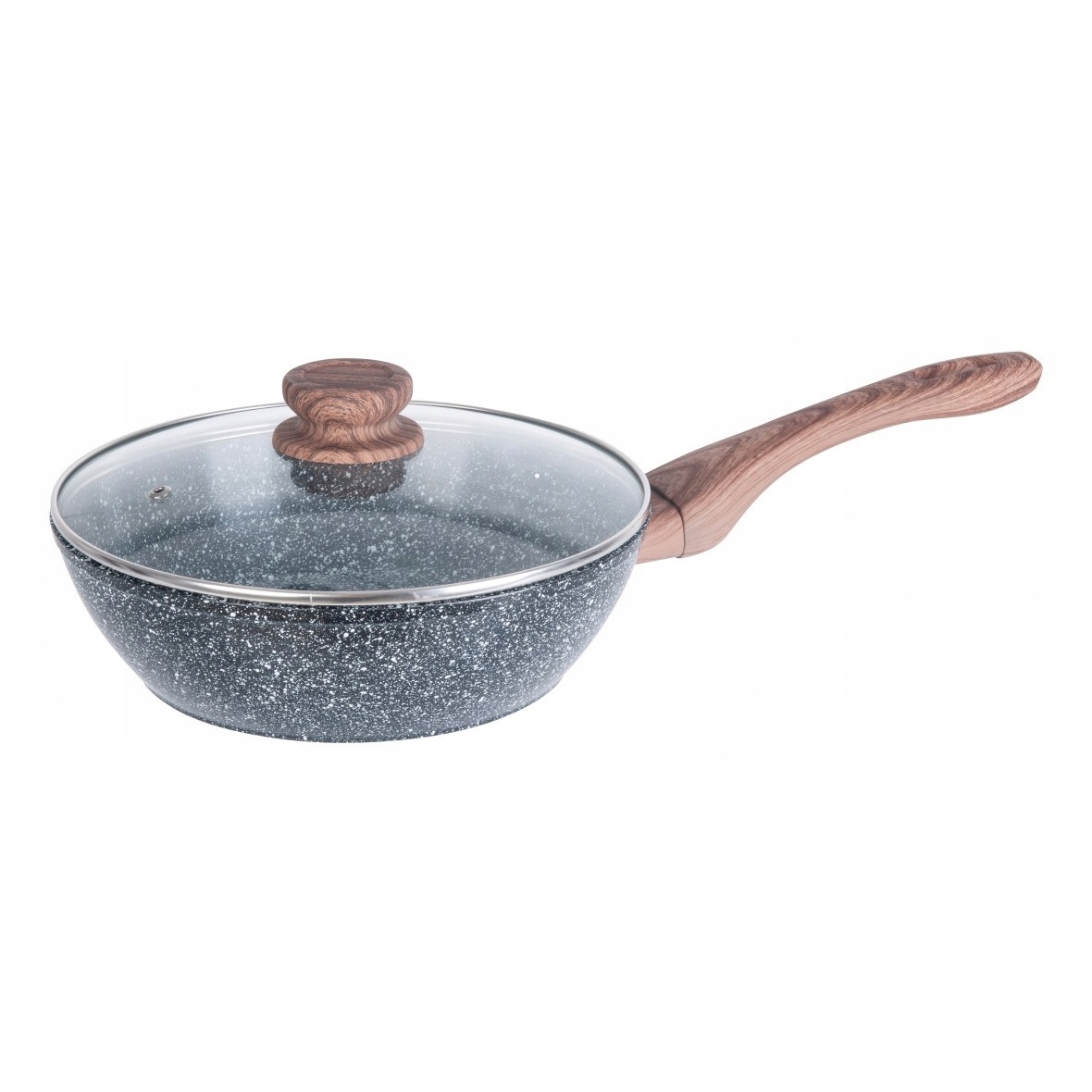 Wok z Powłoką Marmurową Patelnia 24cm x 7cm