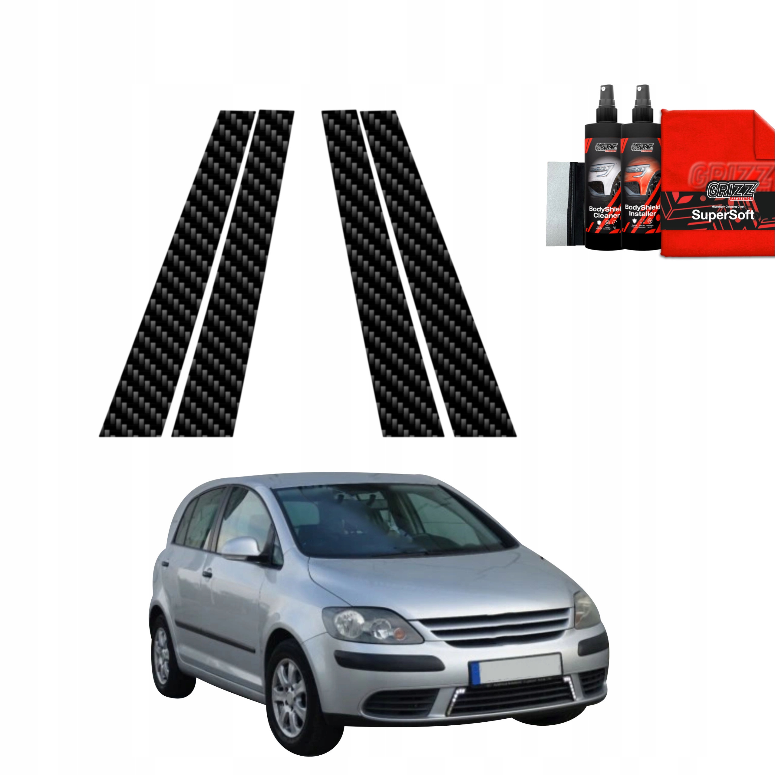4v1 Fólie na sloupky pro Vw Golf Plus Hatchback 5D (2004-2008)