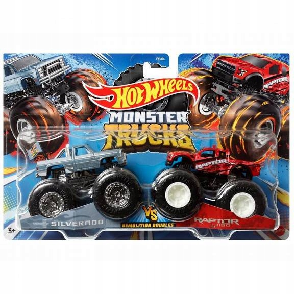 Hot Wheels 2pak Silverado vs Raptor F150 HLT60