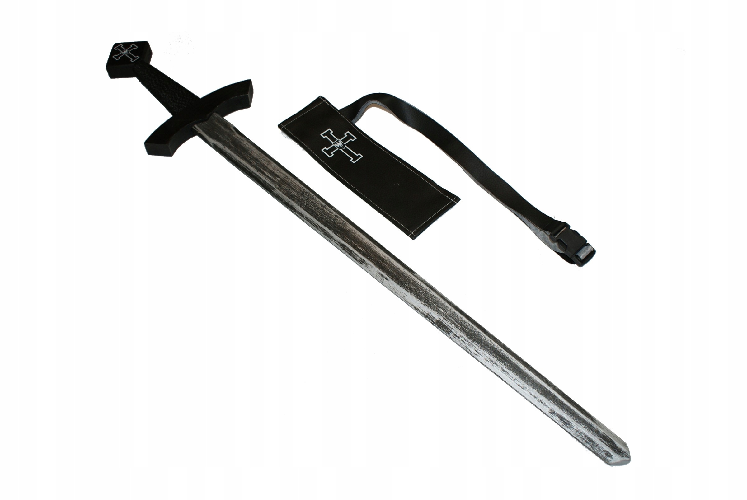 

Miecz rycerski drewniany krzyżacki 80cm z pochwą