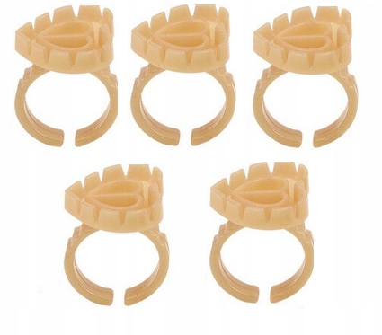 K8 ZŁOTE PIERŚCIONKI SERCE DO KLEJU TUSZU 5szt