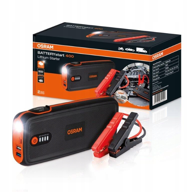 Osram Kompaktný Lítiový Štartér 400 – 12V 16800 Mah, Štartovanie: 2000A