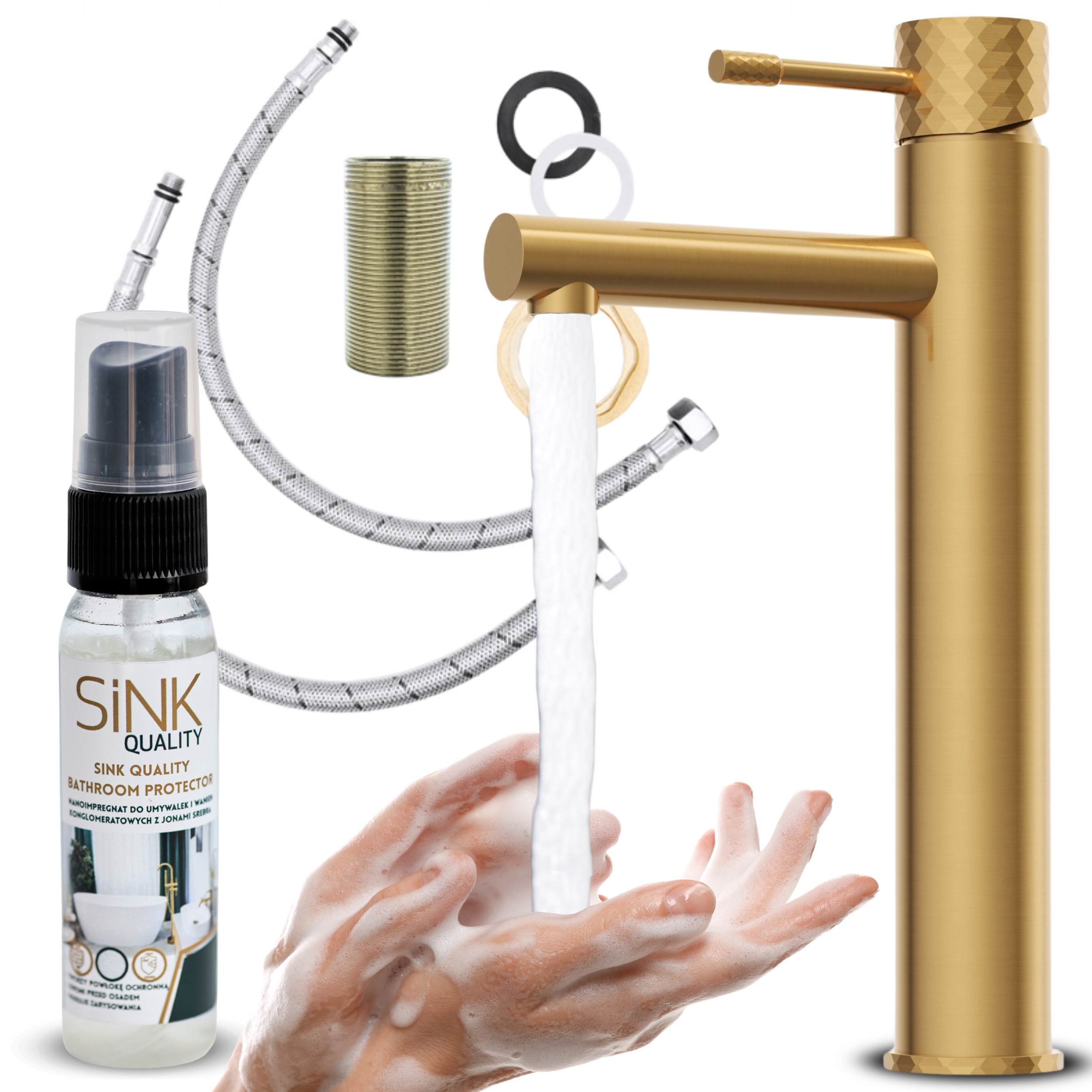 Koupelnová baterie baterie Stojící na desku Vysoká černá Impre 30