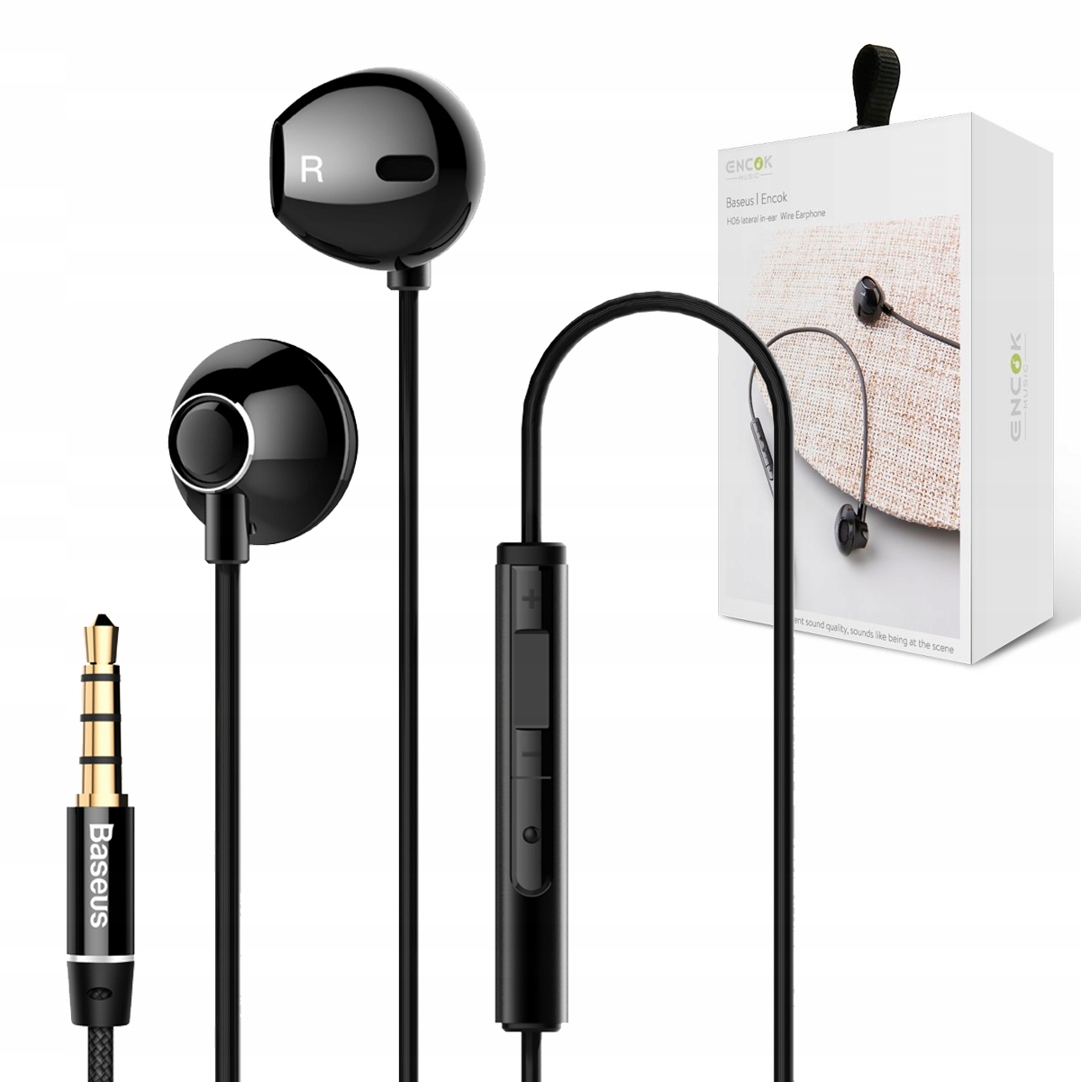 

Baseus Słuchawki Douszne Mini Jack 3,5mm Z Pilotem