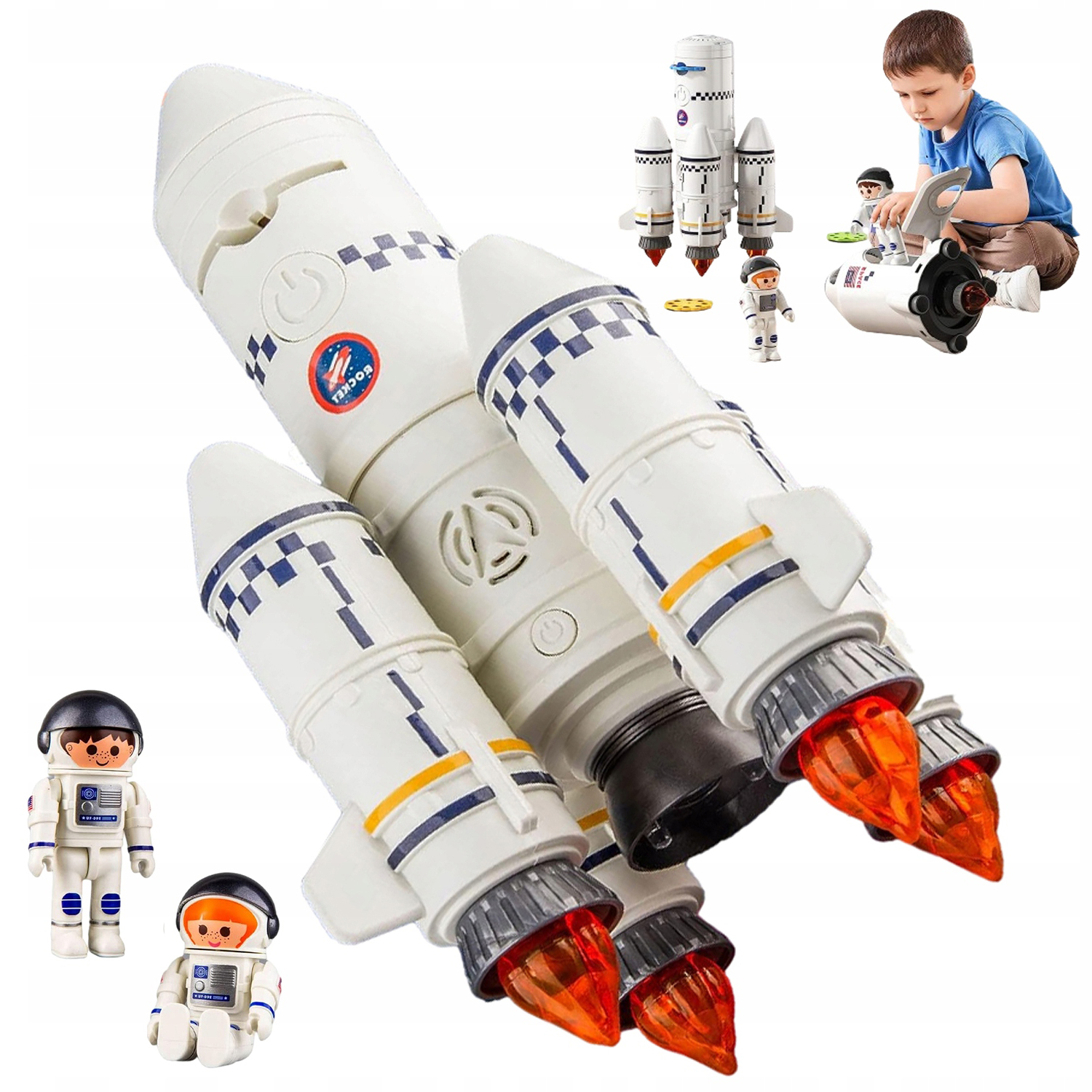 5W1 ZABAWKA KOSMICZNA DLA DZIECI Z PROJEKTOREM I ASTRONAUTAMI USUWANY