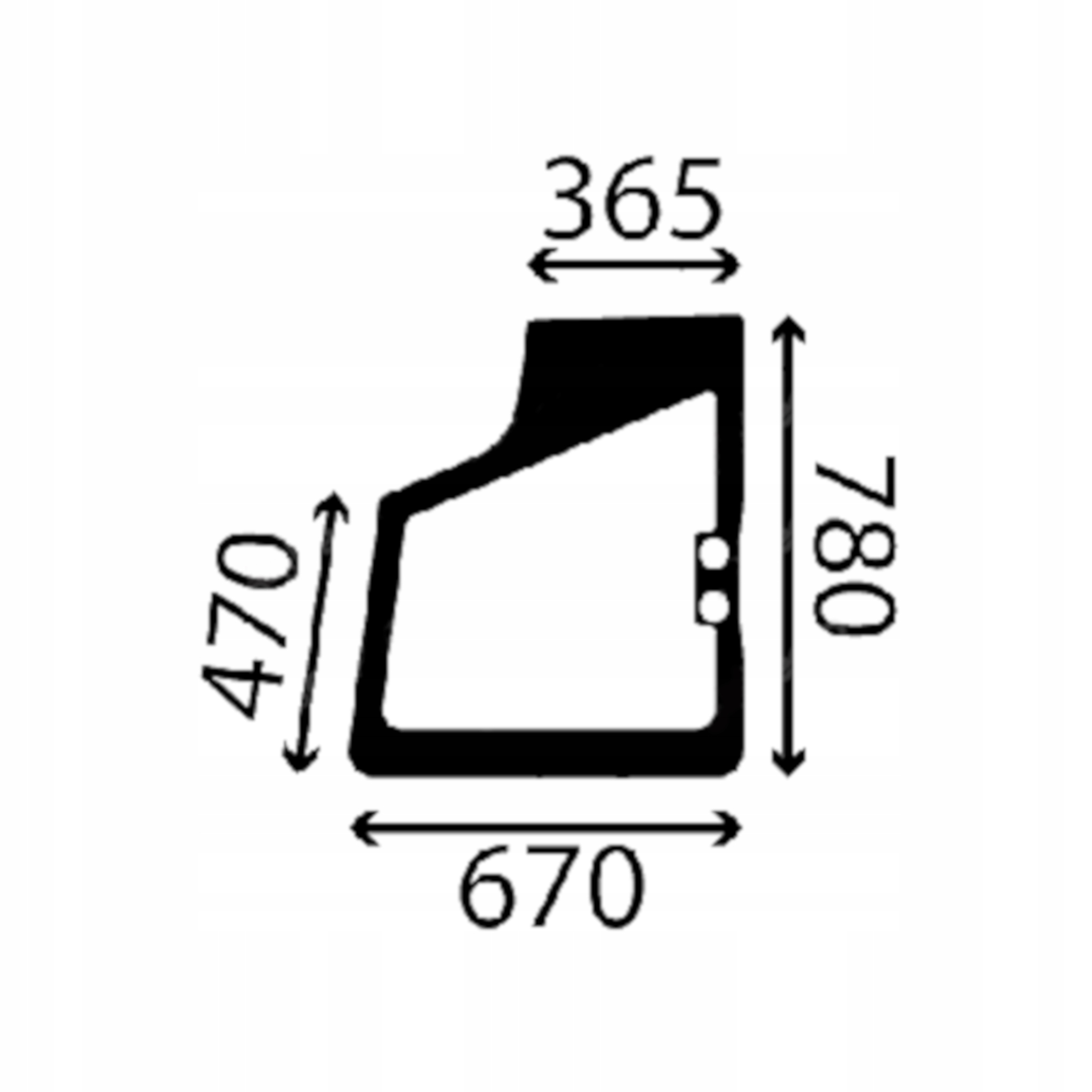 sklo Yanmar dveře spodní levé 172455-69120