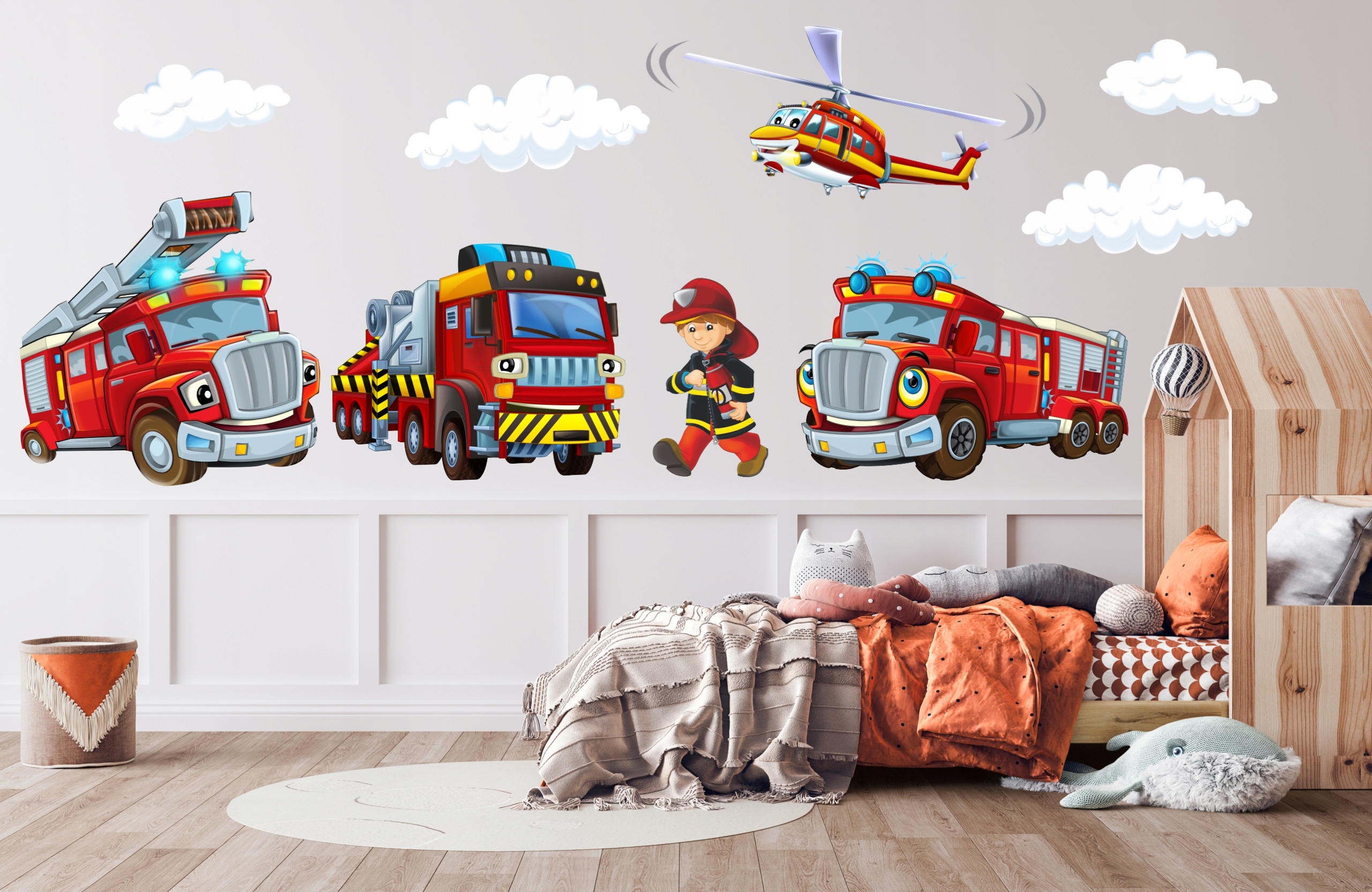 NAKLEJKI NA ŚCIANĘ STRAŻAK STRAŻ 50x100cm SP1 Długość (cm) 100 cm