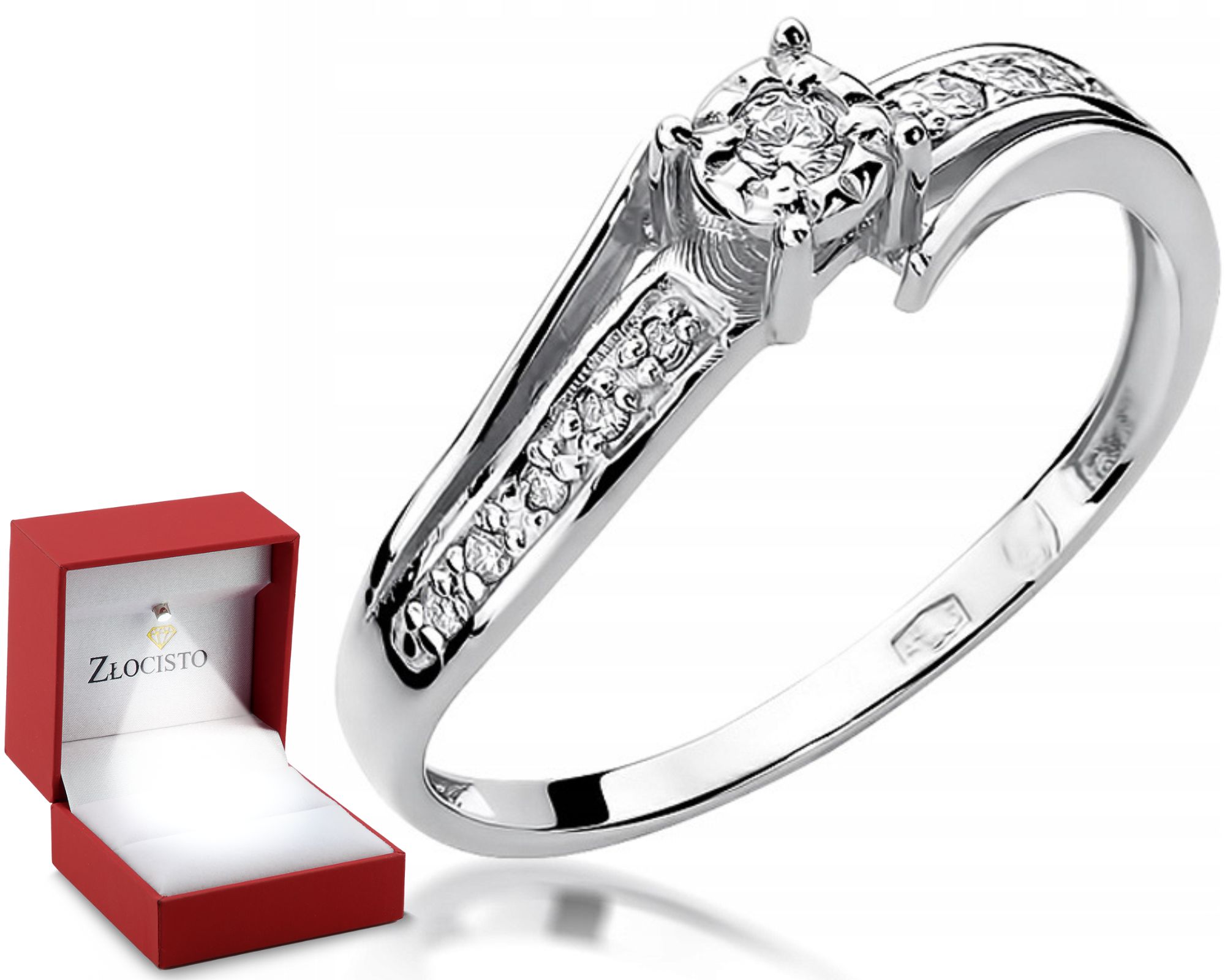 Prstýnek bílé zlato 585 Gravírování Bonus