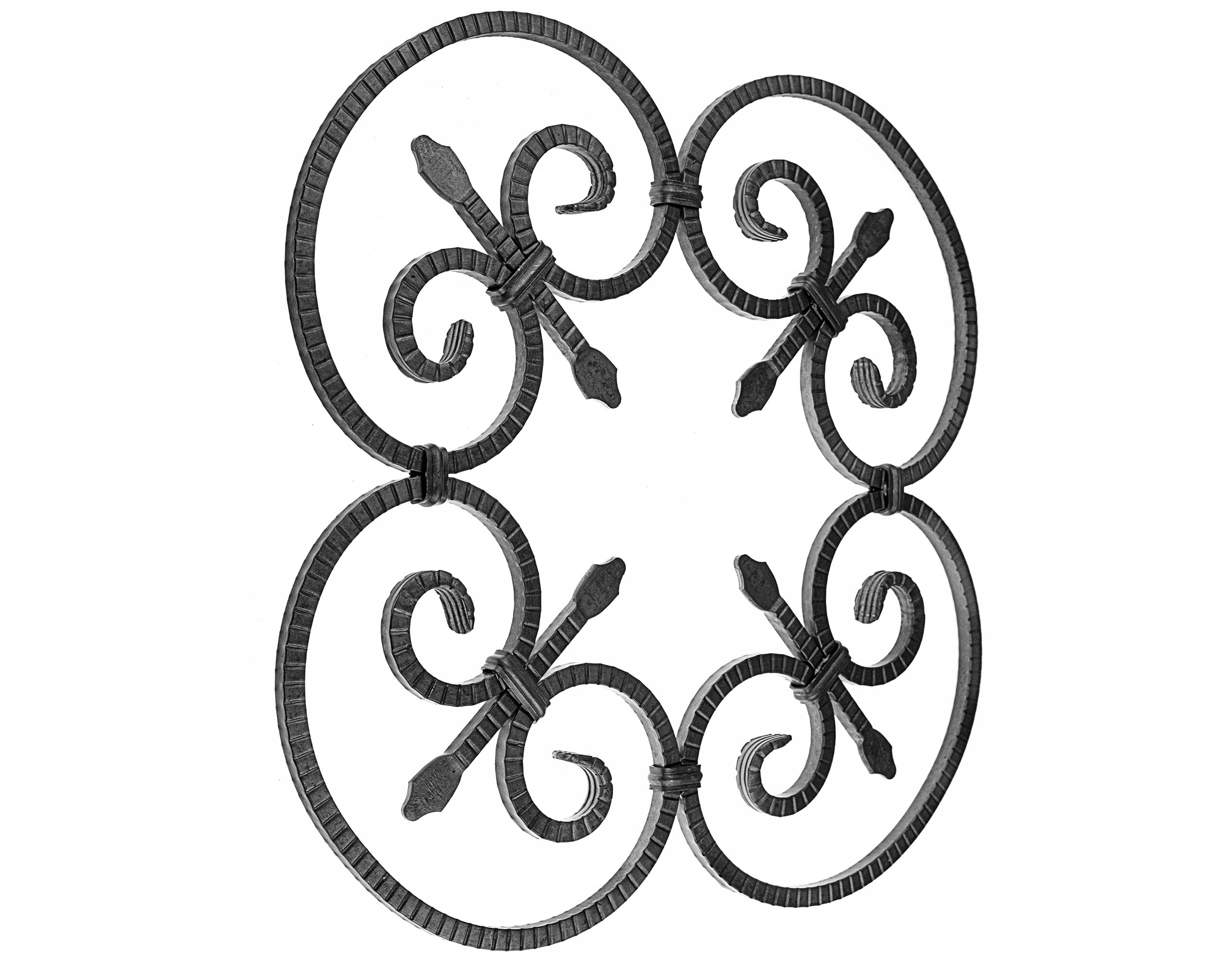 Oceľová Ozdobná Rozeta S Kovanými Prvkami Pre Brány