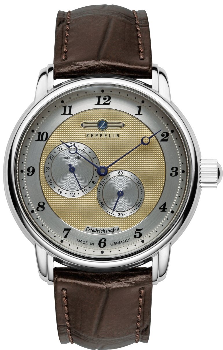 Nové Originální hodinky Zeppelin 8568-5 Friedrichshafen, stříbrný řemínek 40 mm