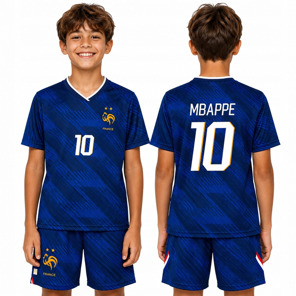 Komplet Junior Strój piłkarski Mbappe 10 Francja 2026 rozmiar 128cm
