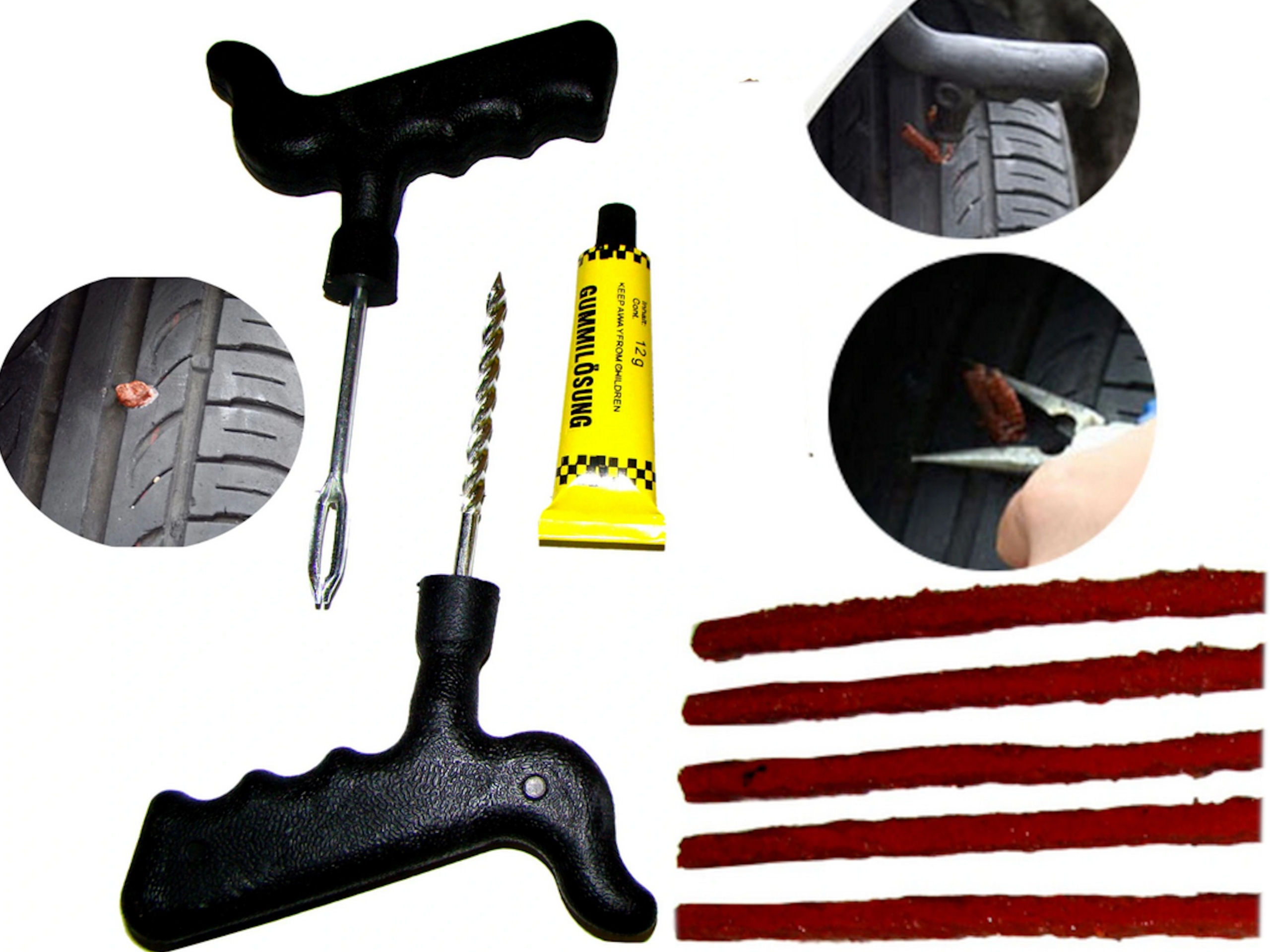 

Zestaw Do Naprawy Naprawczy Przebitej Opony Sznur