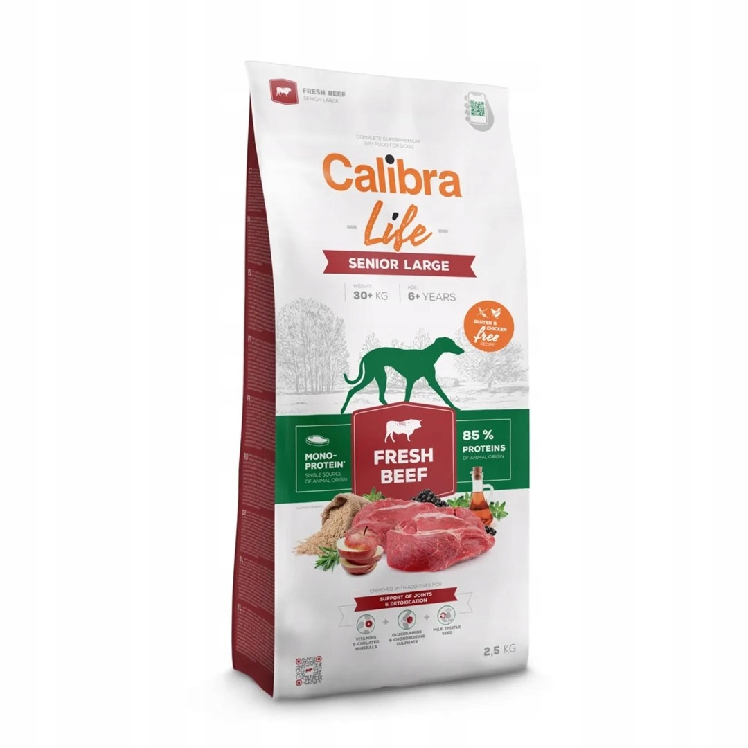 Levně Calibra Dog life senior velké čerstvé hovězí 12 kg