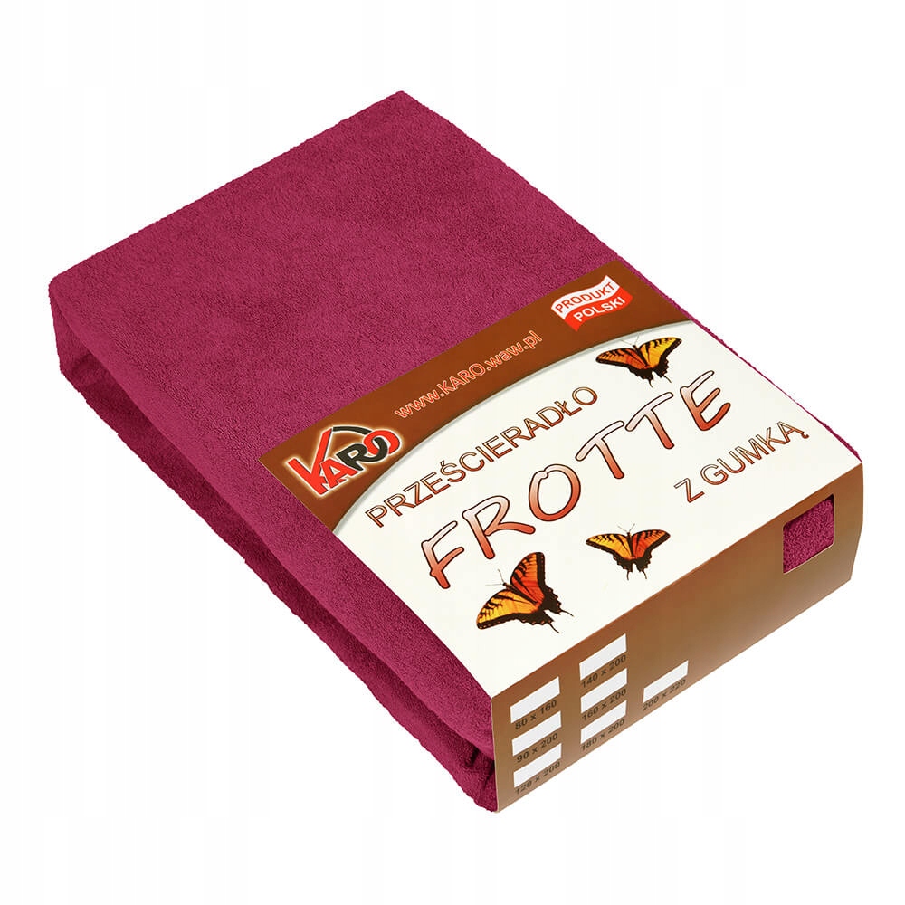 

Prześcieradło frotte z gumką 160x200 buraczane